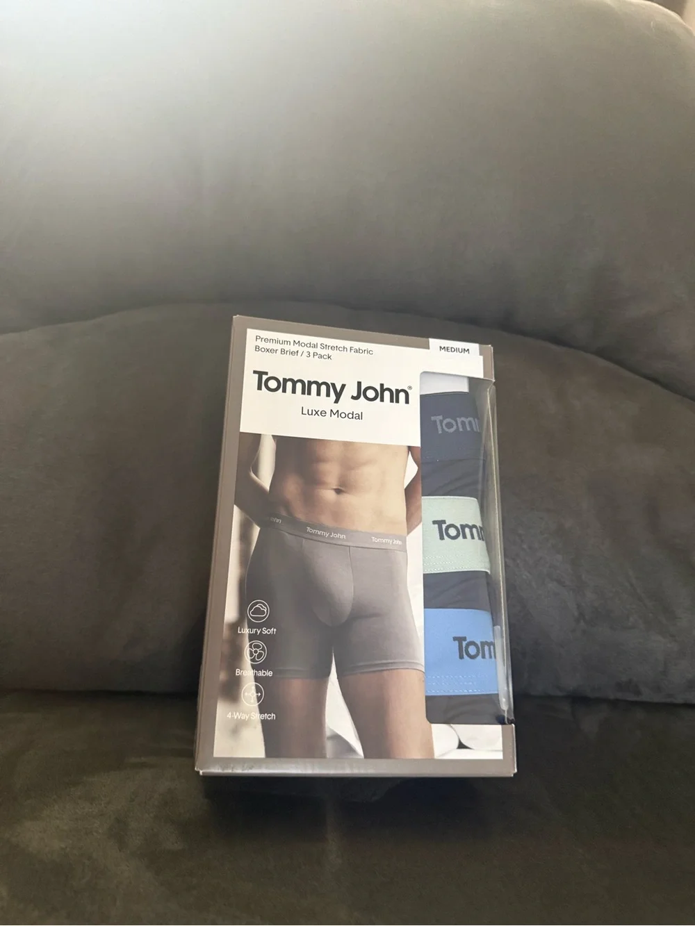 Tommy John Men's Boxer Brief 3-Pack - Gray/Light Green/Blue